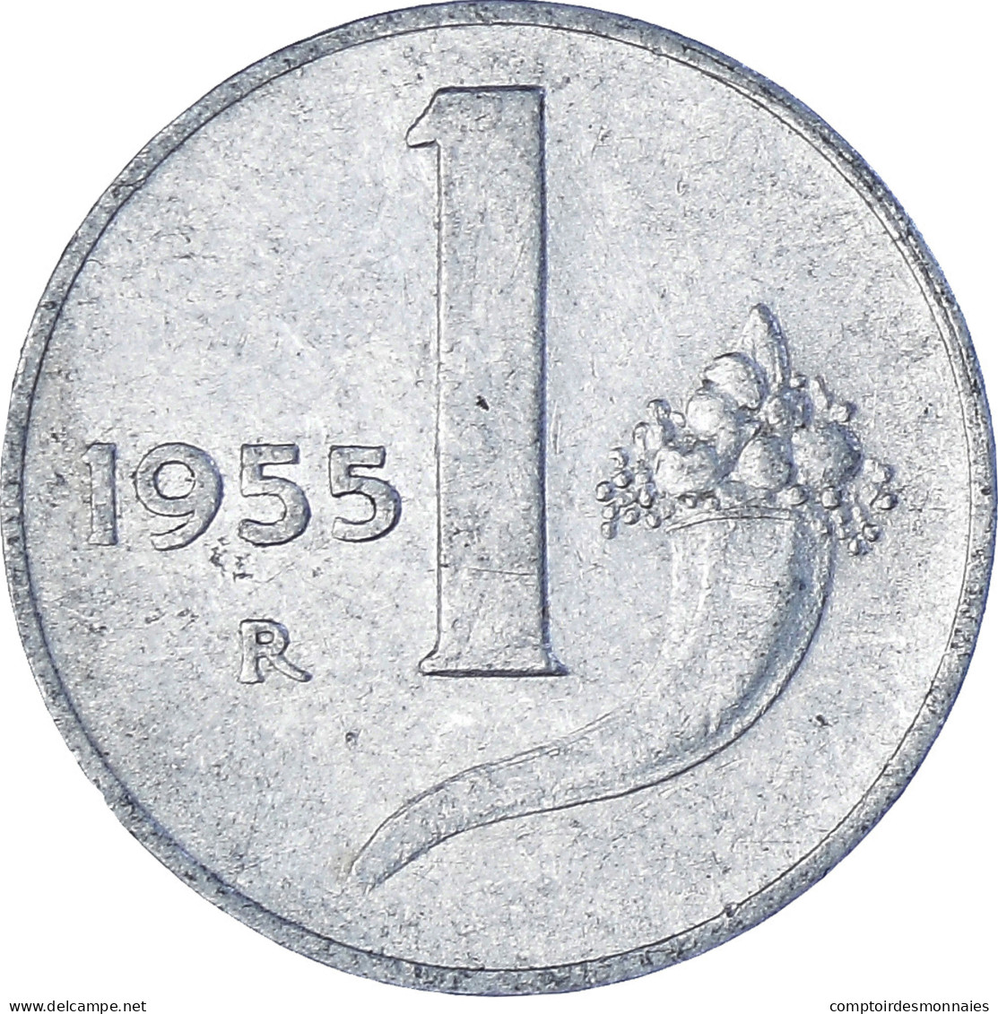 Monnaie, Italie, Lira, 1955, Rome, TTB, Aluminium, KM:91 - 1 Lire
