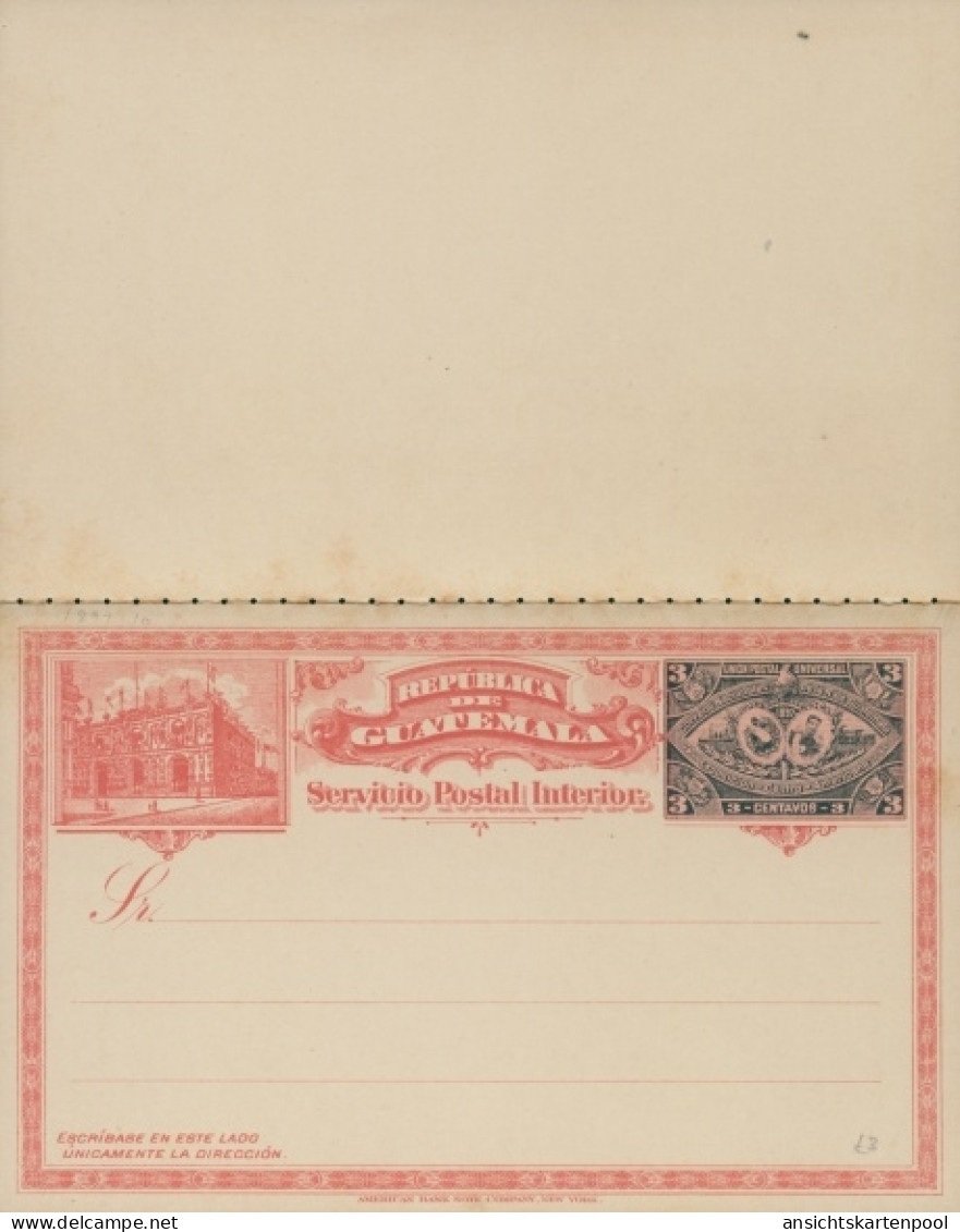 Entier Postal Klapp CPA Guatemala, Exposicion Centro Americana 1897 - Guatemala