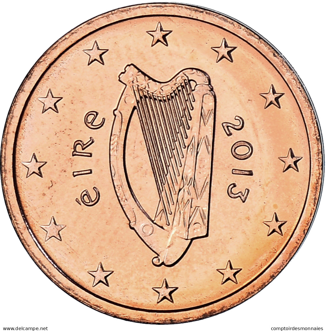 République D'Irlande, 2 Euro Cent, 2013, Sandyford, SPL, Cuivre Plaqué Acier - Ierland