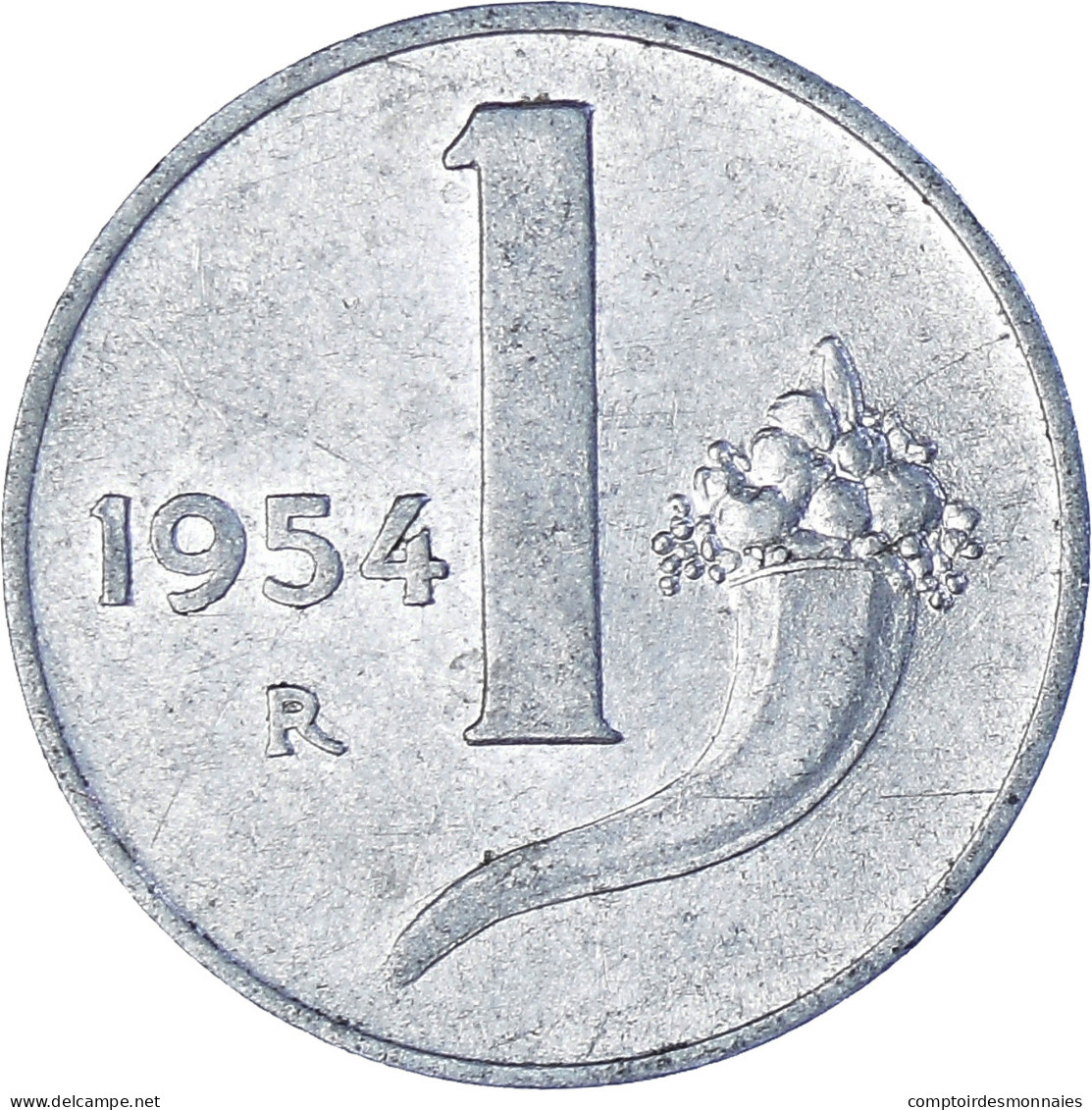 Monnaie, Italie, Lira, 1954, Rome, TB+, Aluminium, KM:91 - 1 Lire
