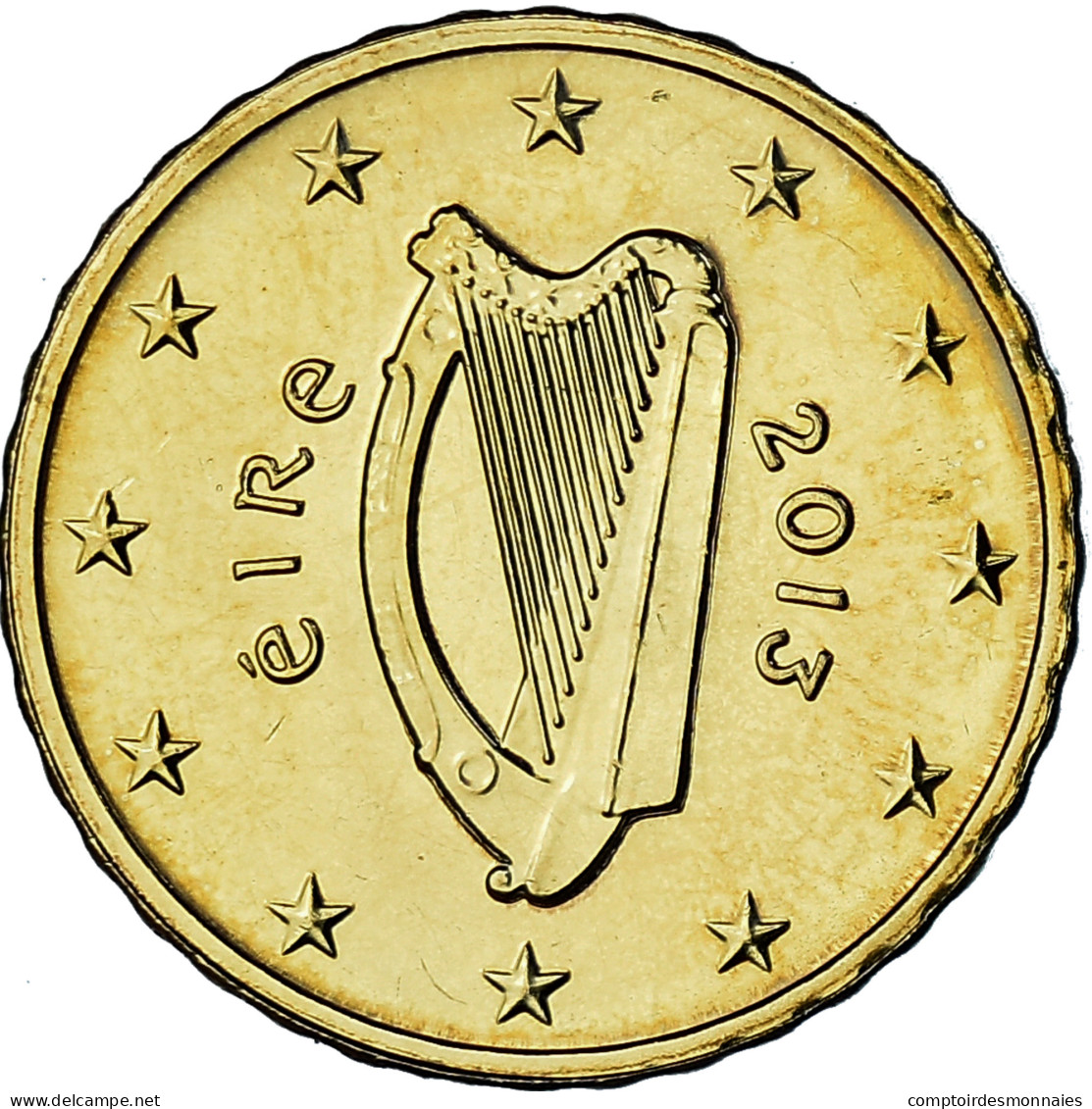 République D'Irlande, 10 Euro Cent, 2013, Sandyford, SPL, Laiton, KM:47 - Irland