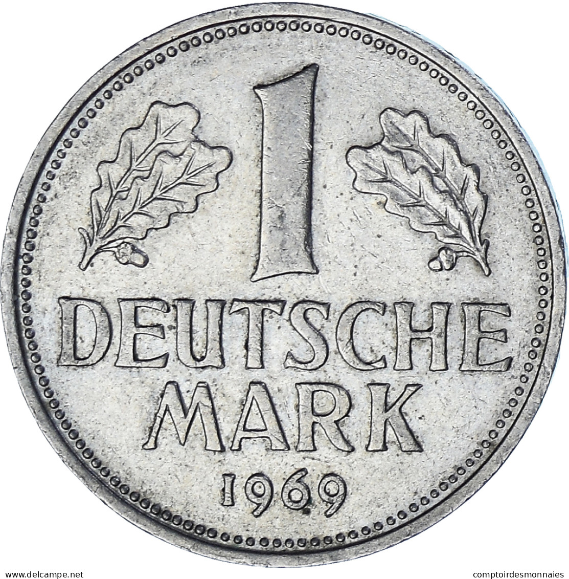 Monnaie, République Fédérale Allemande, Mark, 1969, Karlsruhe, TTB - 1 Mark