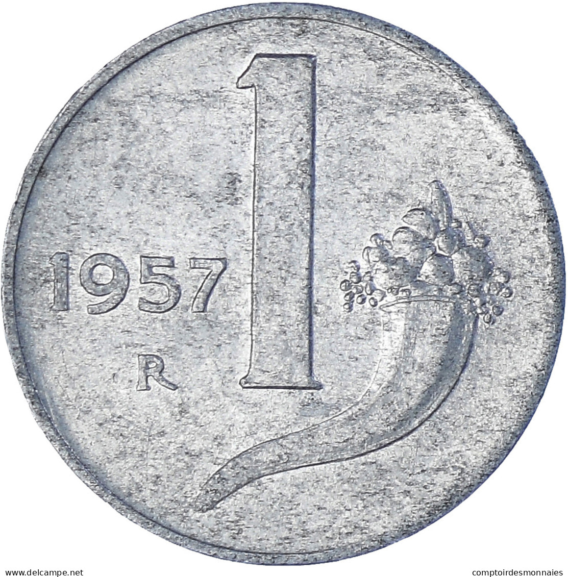 Monnaie, Italie, Lira, 1957, Rome, TB+, Aluminium, KM:91 - 1 Lira