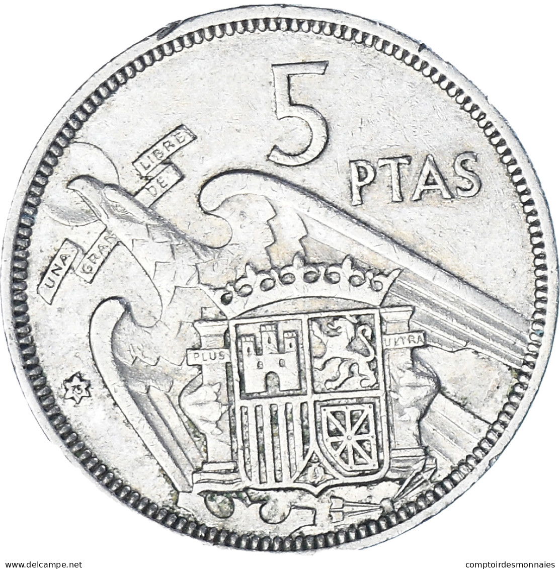 Monnaie, Espagne, Caudillo And Regent, 5 Pesetas, 1975, TB+, Cupro-nickel - 5 Pesetas