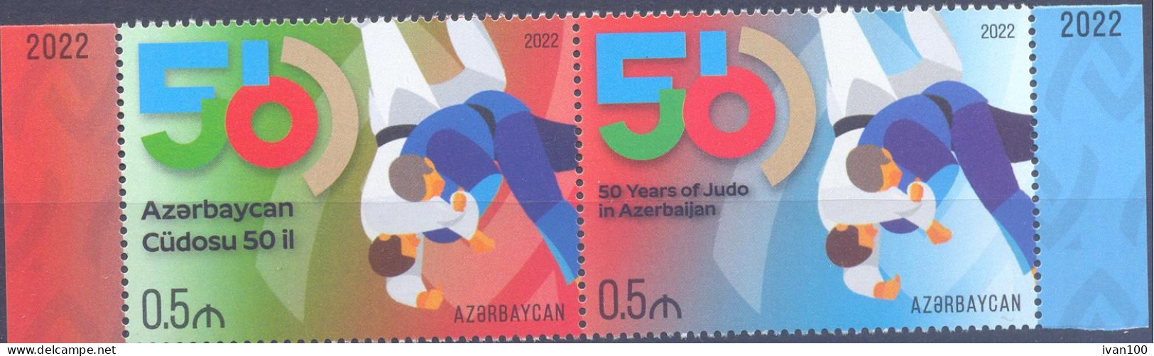 2022. Azerbaijan, 50y Of Judo In Azerbaijan, 2v, Mint/** - Azerbaïdjan