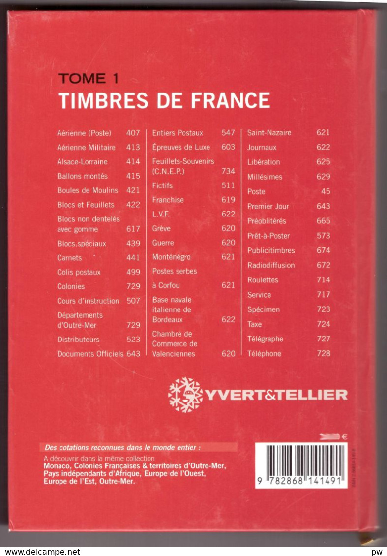 CATALOGUE YVERT ET TELLIER 2006 TOME 1 FRANCE - Frankreich