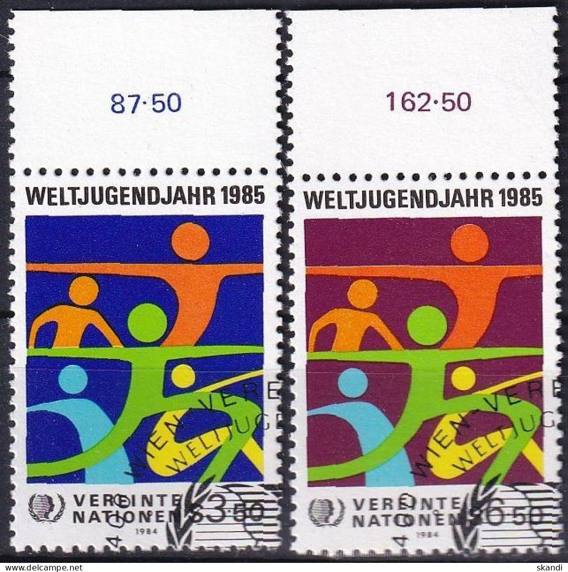 UNO WIEN 1984 Mi-Nr. 45/46 O Used - Aus Abo - Gebraucht