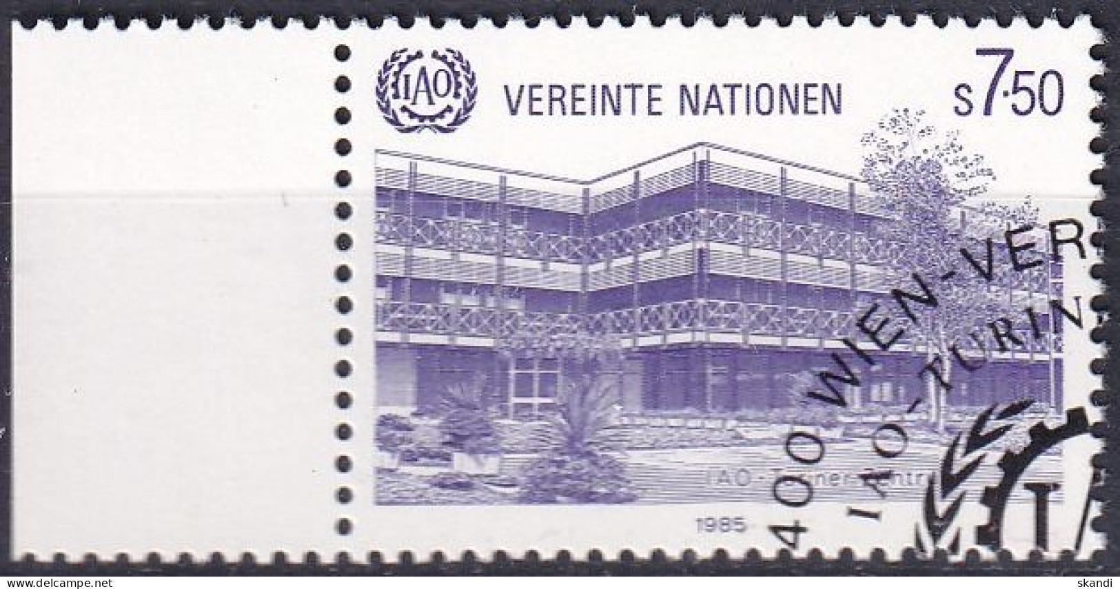 UNO WIEN 1985 Mi-Nr. 47 O Used - Aus Abo - Usados