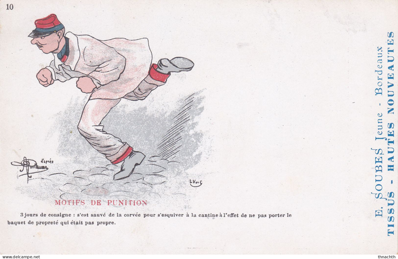 N°10 CPA ILLUSTRATEUR ALBERT GUILLAUME- HUMOUR - PUB E. SOUBES JEUNE - BORDEAUX - Guillaume