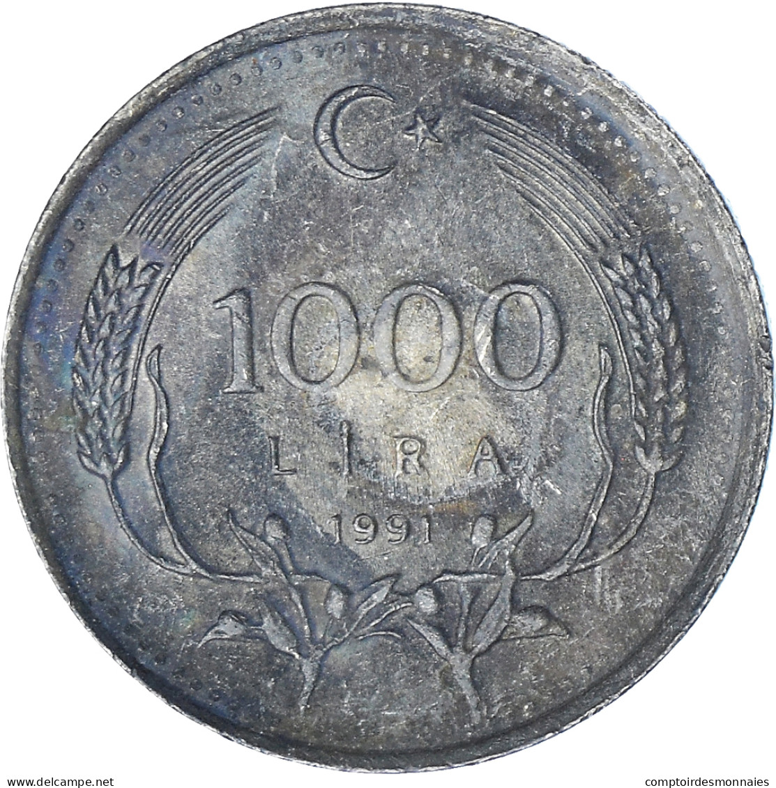 Monnaie, Turquie, 1000 Lira, 1991, TTB, Nickel-Cuivre, KM:997 - Turquie