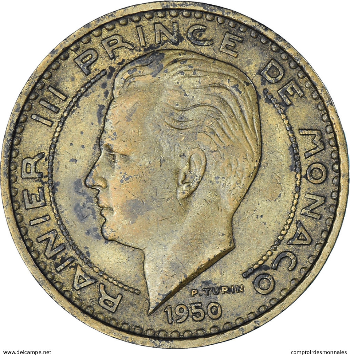Monnaie, Monaco, Rainier III, 50 Francs, Cinquante, 1950, Monaco, TTB - 1949-1956 Franchi Antichi