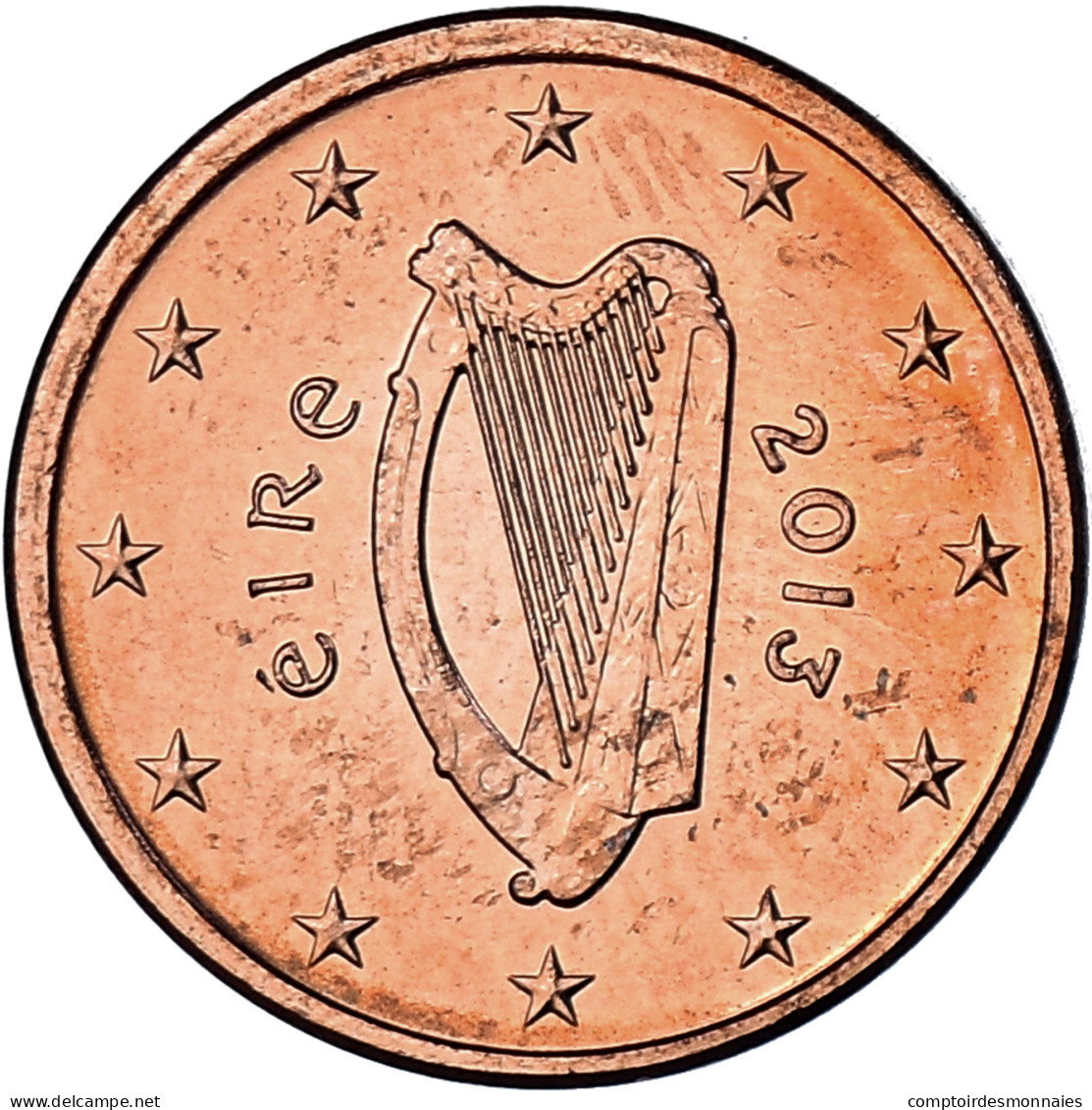 République D'Irlande, Euro Cent, 2013, Sandyford, SPL, Cuivre Plaqué Acier - Irlanda