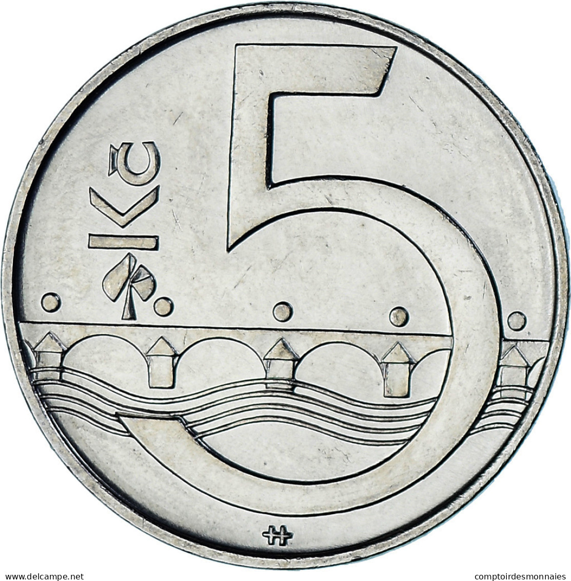 Monnaie, République Tchèque, 5 Korun, 2002, TTB, Acier Plaqué Nickel, KM:8 - Tchéquie