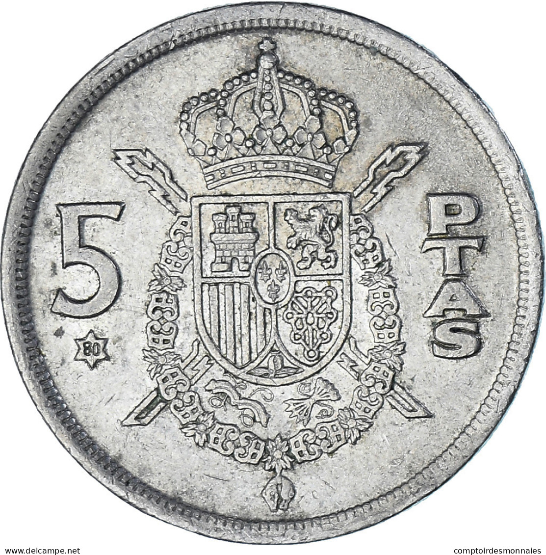 Monnaie, Espagne, Juan Carlos I, 5 Pesetas, 1980, TTB, Cupro-nickel, KM:817 - 50 Pesetas
