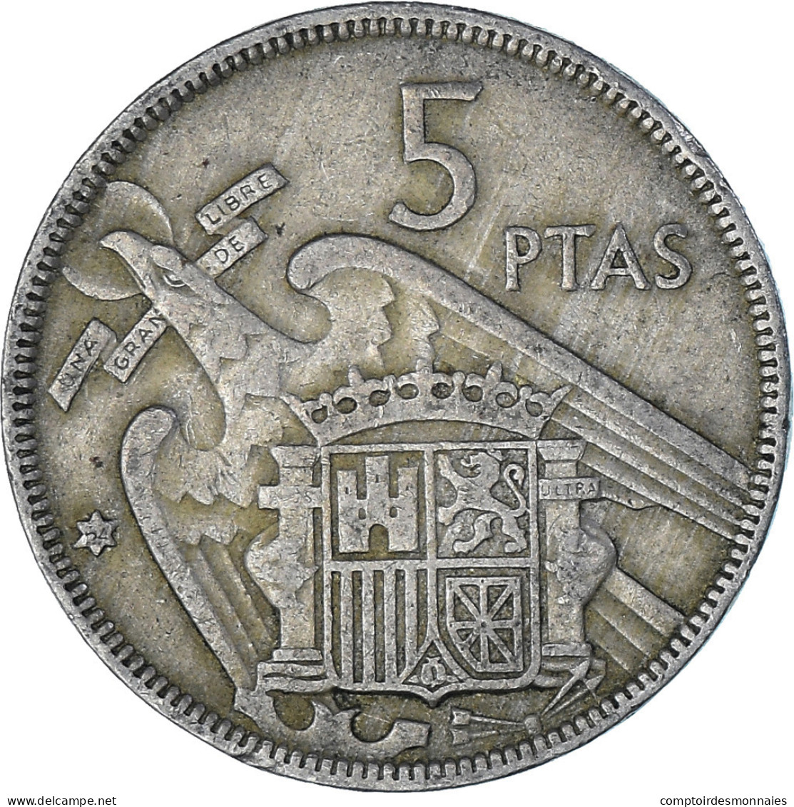 Monnaie, Espagne, Caudillo And Regent, 5 Pesetas, 1964, TB+, Cupro-nickel - 5 Pesetas