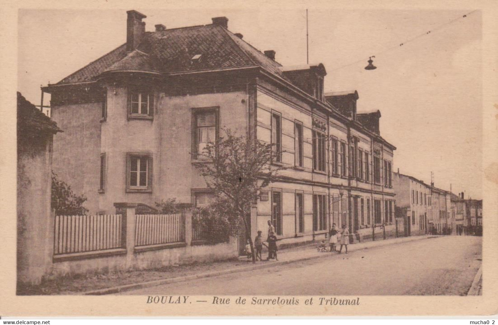 57 - BOULAY - RUE DE SARRELOUIS ET TRIBUNAL - Boulay Moselle