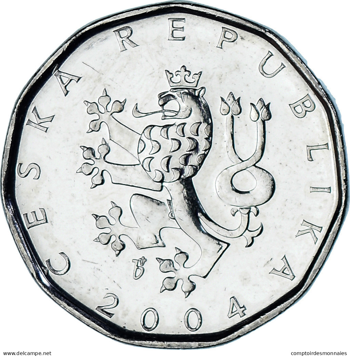 Monnaie, République Tchèque, 2 Koruny, 2004, SPL, Nickel Plaqué Acier, KM:9 - Tchéquie