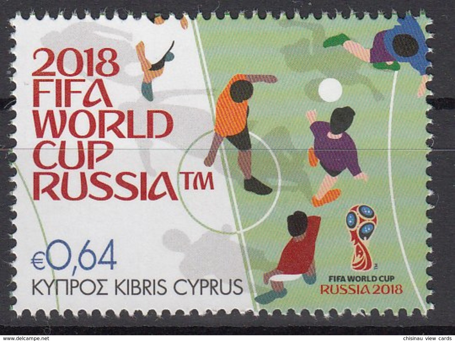 CYPRUS 2018  Football. FIFA World Cup In Russia MNH - 2018 – Rusia