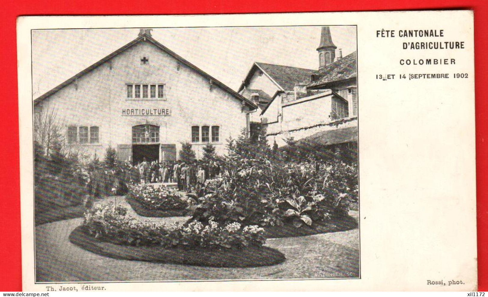 ZWH-17  RARE Colombier, Fête Cantonale D'Agriculture. Pavillon De L'Horticulture Septembre 1902.  Dos Simple. NC - Colombier