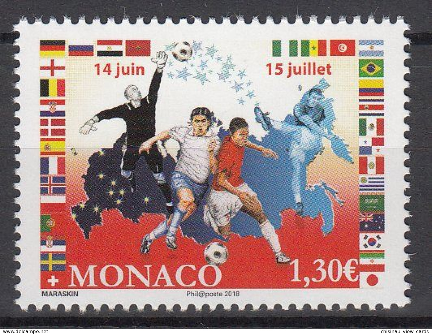 MOANCO 2018  Football. FIFA World Cup In Russia MNH - 2018 – Russia