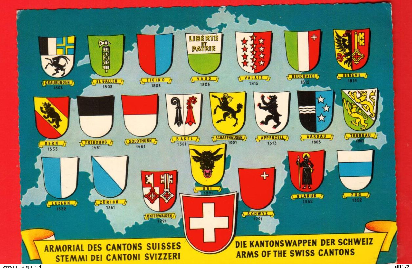 ZWH-31 Kantonswappen Der Schweiz Armorial Des Cantons Suisses.  Circulé - St. Anton