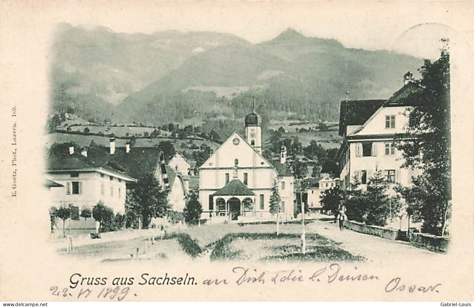 Gruss Aus Sachseln Cachet Thalwil 1899 - Sachseln