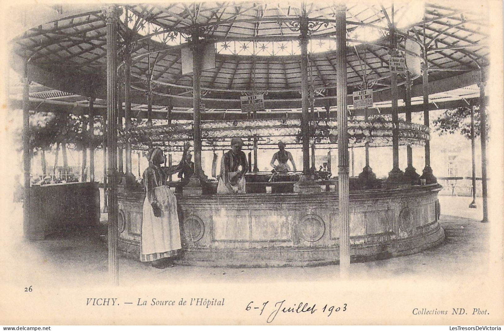 FRANCE - 03 - VICHY - La Source De L'Hôpital - Juillet 1903 - Carte Postale Ancienne - Vichy