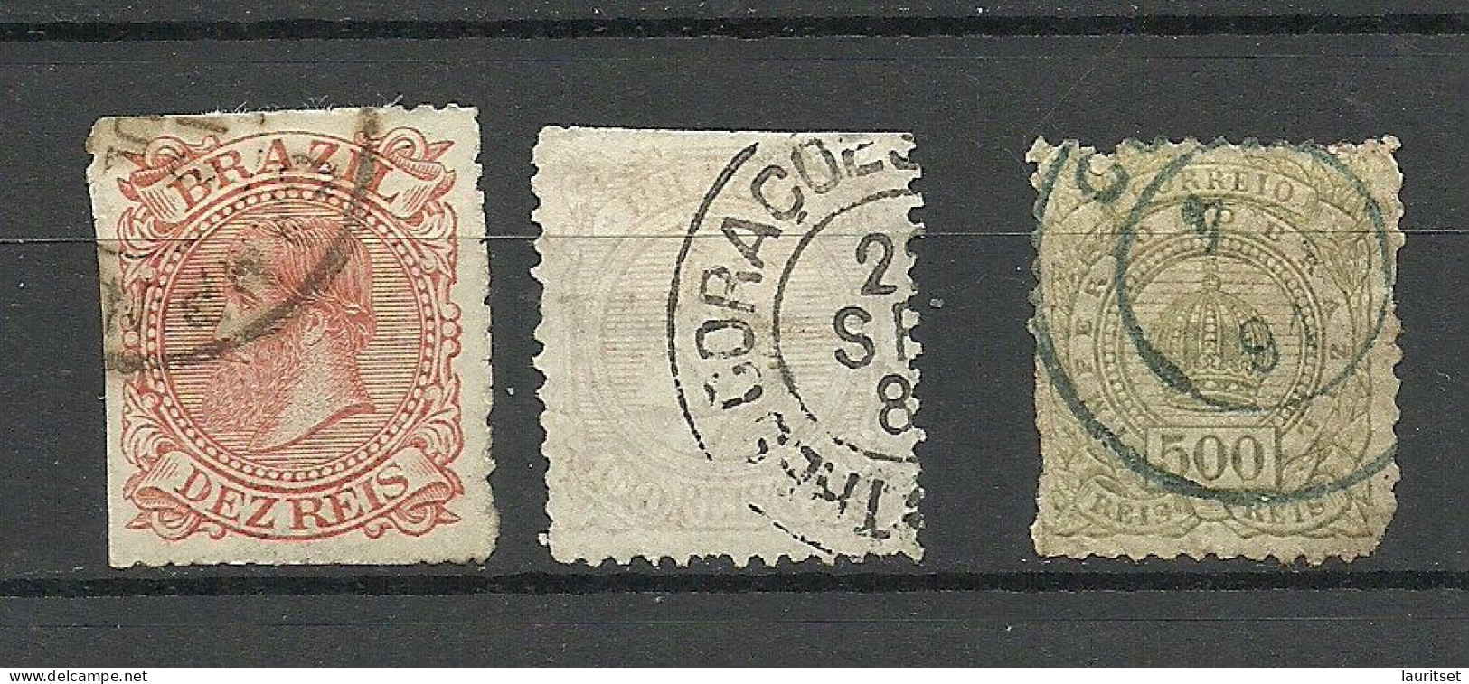 BRAZIL Brazilia 1884-1888 Michel 56 & 61 & 64 O - Usados