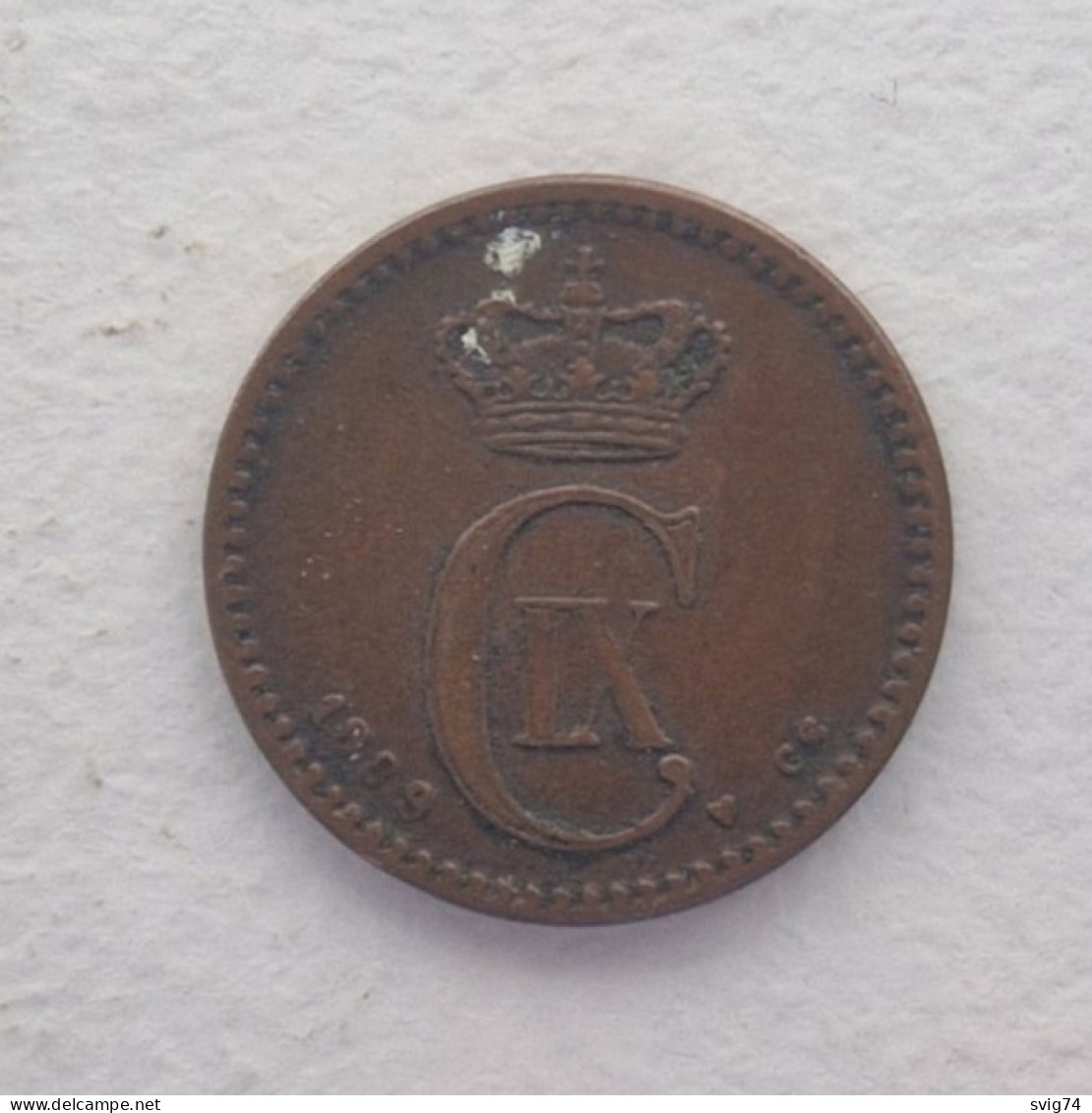 Denmark - 1 Øre - Christian IX - 1889 - Danimarca
