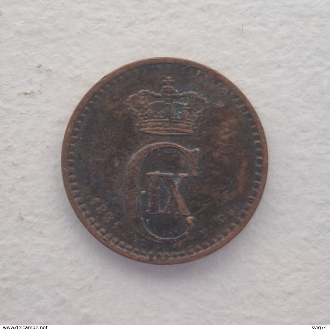 Denmark - 1 Øre - Christian IX - 1891 - Danemark