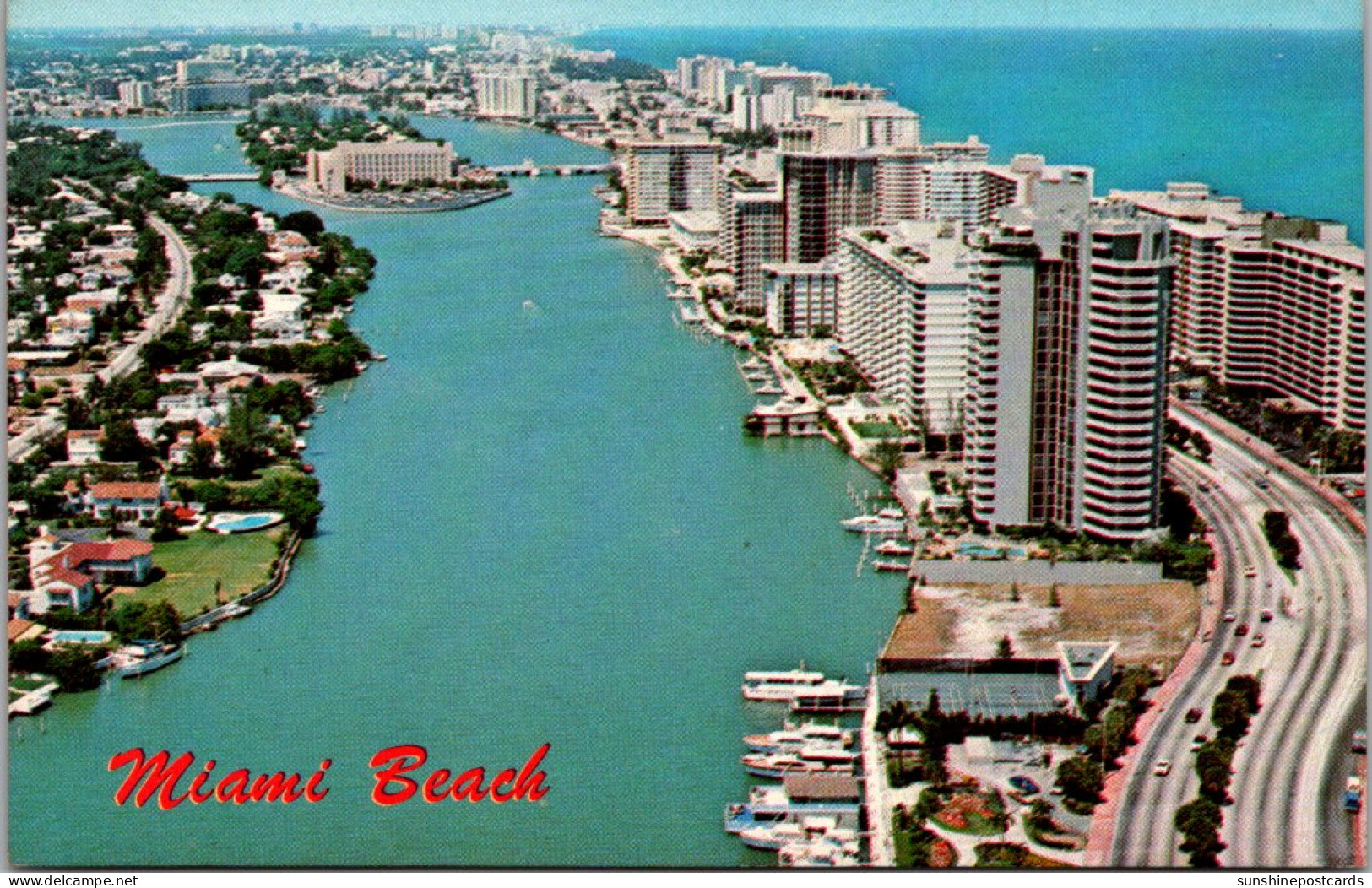 Florida Miami Beach Panoramic View Looking North Up Collins Avenue - Miami Beach