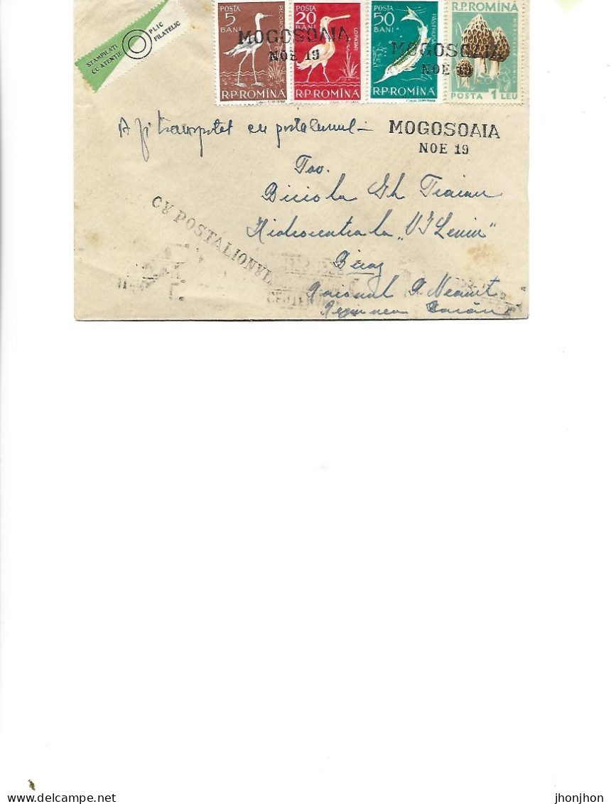 Romania - Letter Circulated In 1958 To Bicaz - International Philatelic Exhibition  ("rich" Postage) - Covers & Documents
