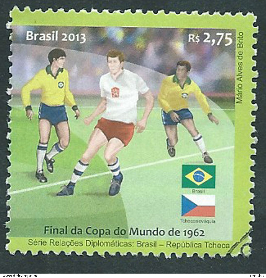 Brazil, Brasile, Brasil 2013; Joint Issue With Czech Republic: Final Da Copa Do Mundo 1962. Used. - 1962 – Chile