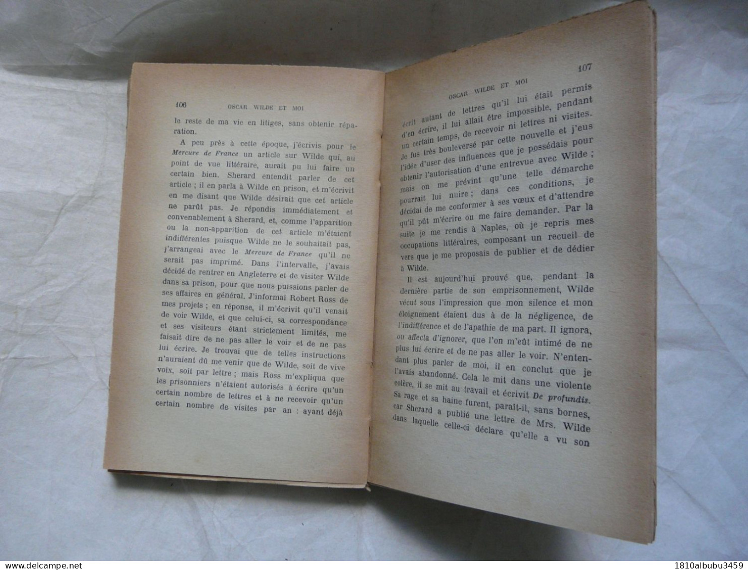 LORD ALFRED DOUGLAS - OSCAR WILDE ET MOI - Préface (Boulogne Sur Mer, Avril 1914) - Belgische Schrijvers