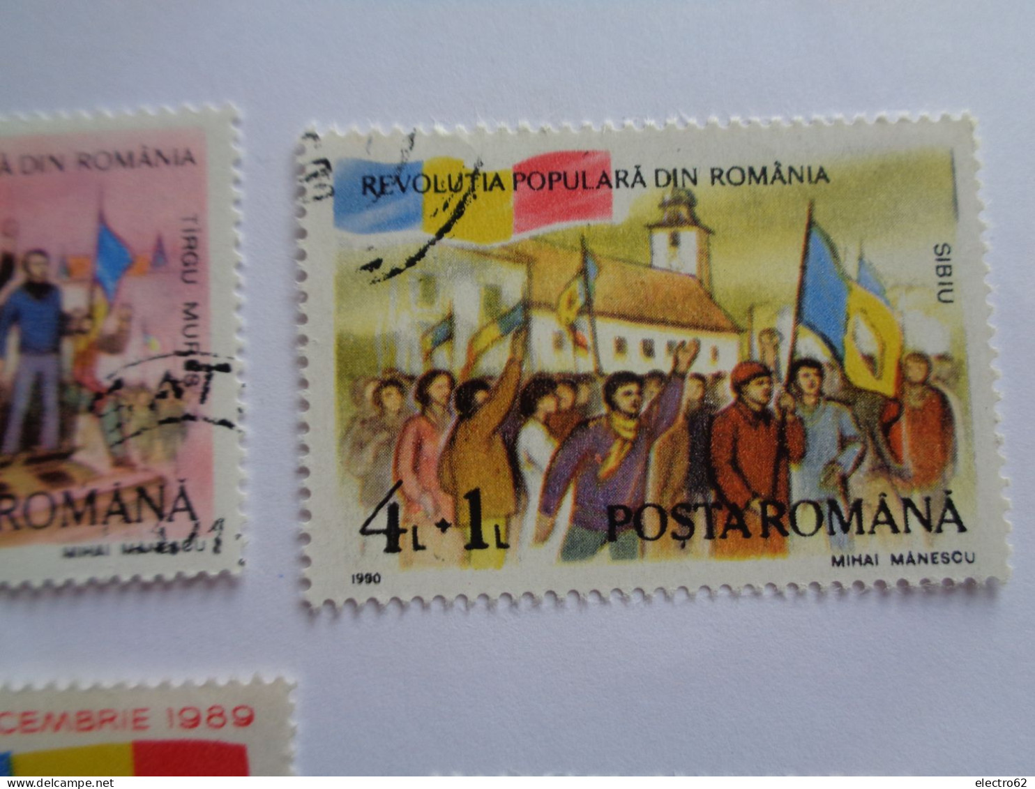 Roumanie Rümania Romania Romana 1990 Changement Régime Soulèvement Populaire Bucarest Timisoara Brasov Sibiu Tirgu Mures - Oblitérés