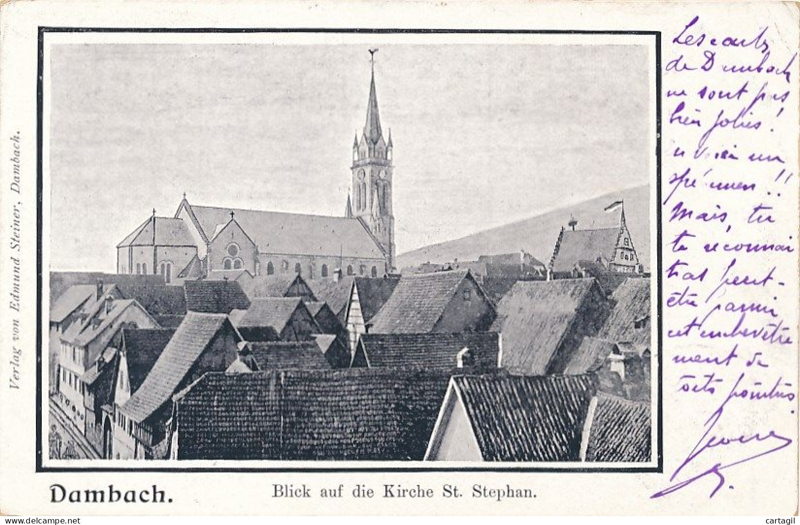 CPA-25279- 67- Dambach La Ville -Blick Auf Kiche St Stephan über Due Dächer -Envoi Gratuit - Dambach-la-ville