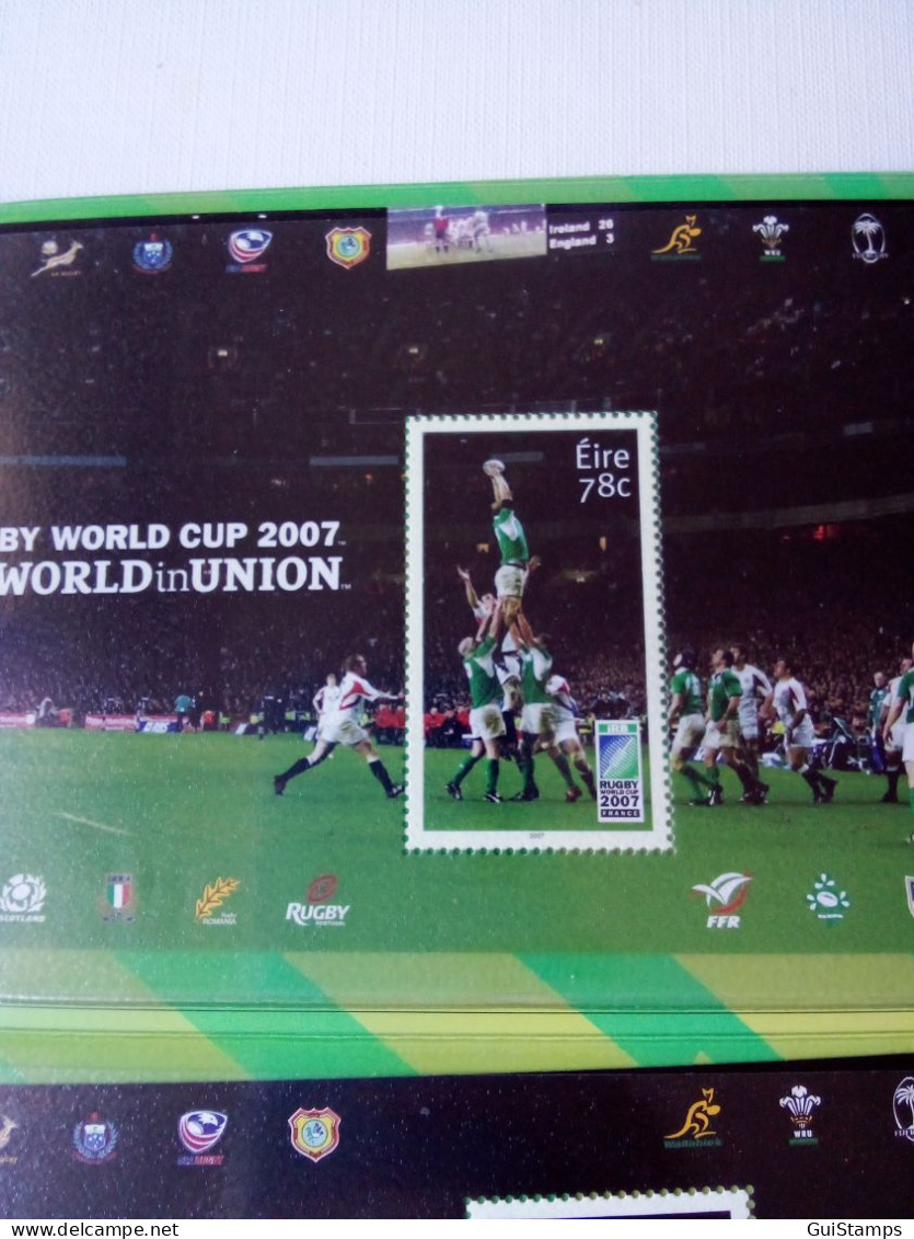 2007 Ireland Rugby World Cup Stamp Presentation Pack - 2007 Ireland Pack Rugby - Collezioni & Lotti