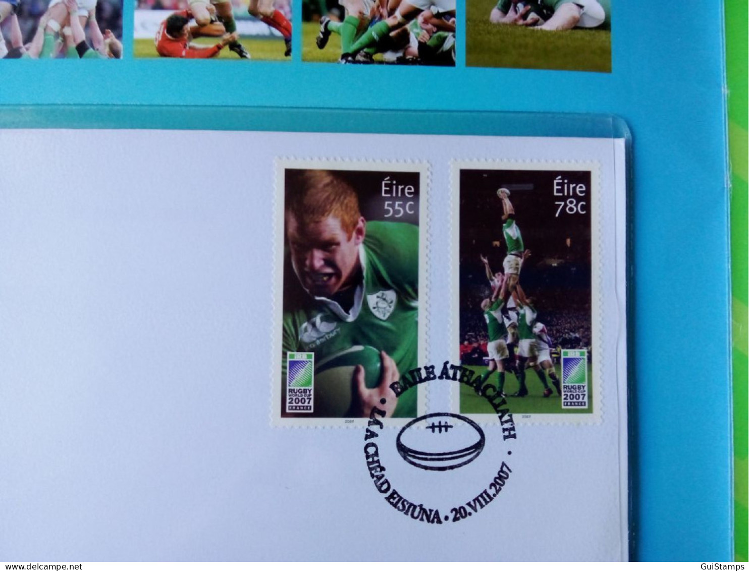 2007 Ireland Rugby World Cup Stamp Presentation Pack - 2007 Ireland Pack Rugby - Collezioni & Lotti