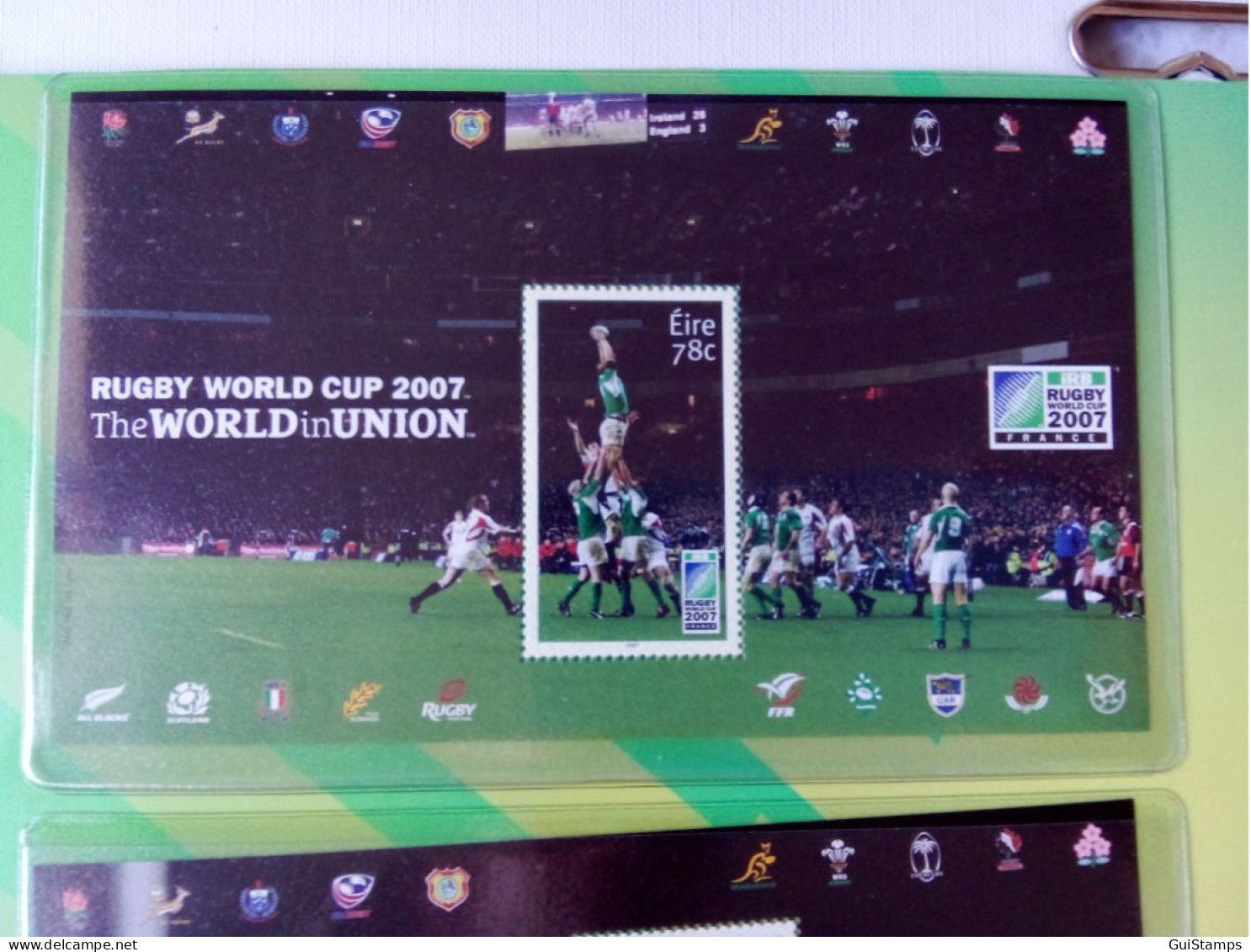 2007 Ireland Rugby World Cup Stamp Presentation Pack - 2007 Ireland Pack Rugby - Collezioni & Lotti