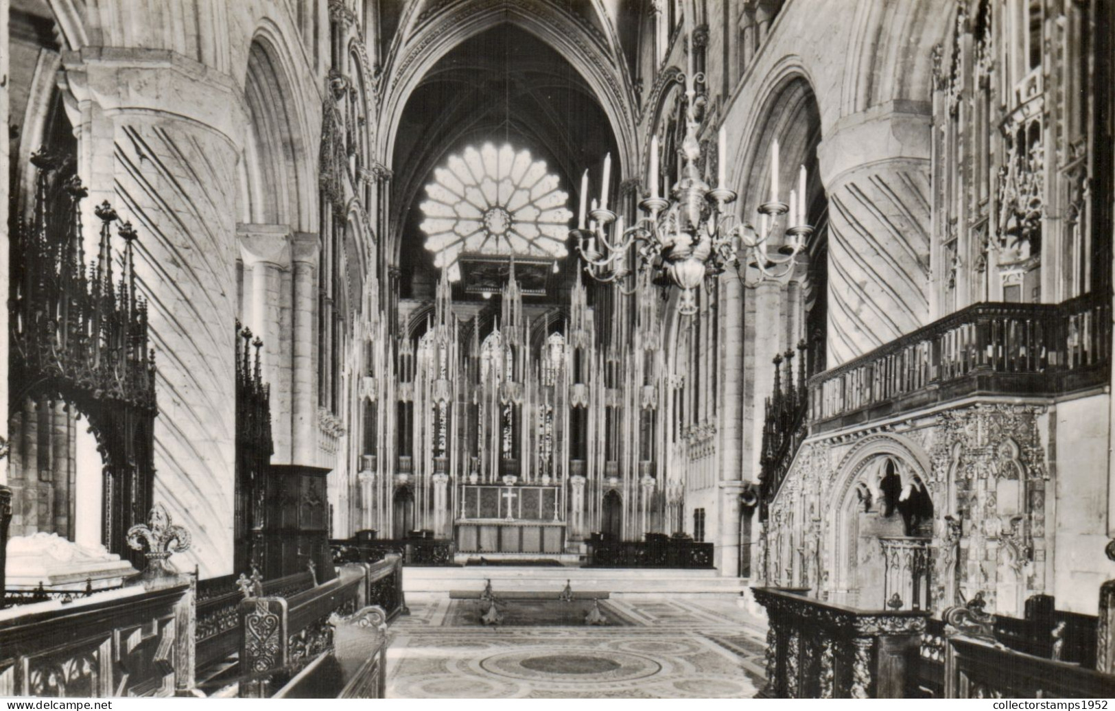 DURHAM CATHEDRAL, CHURCH, CHOIR AND BISHOP'S THRONE, UNITED KINGDOM - Durham City