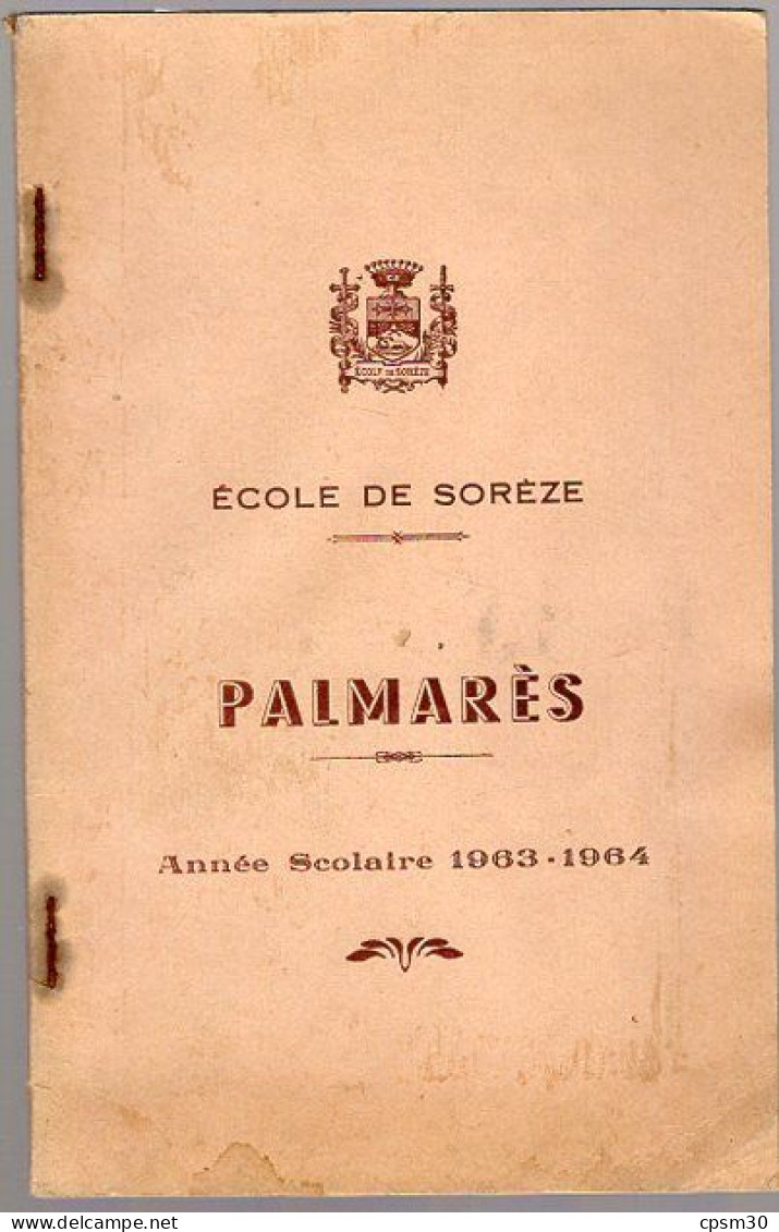 Livre - Ecole De Soreze, Palmares, Annee Scolaire 1963/64, 64 Pages - Midi-Pyrénées