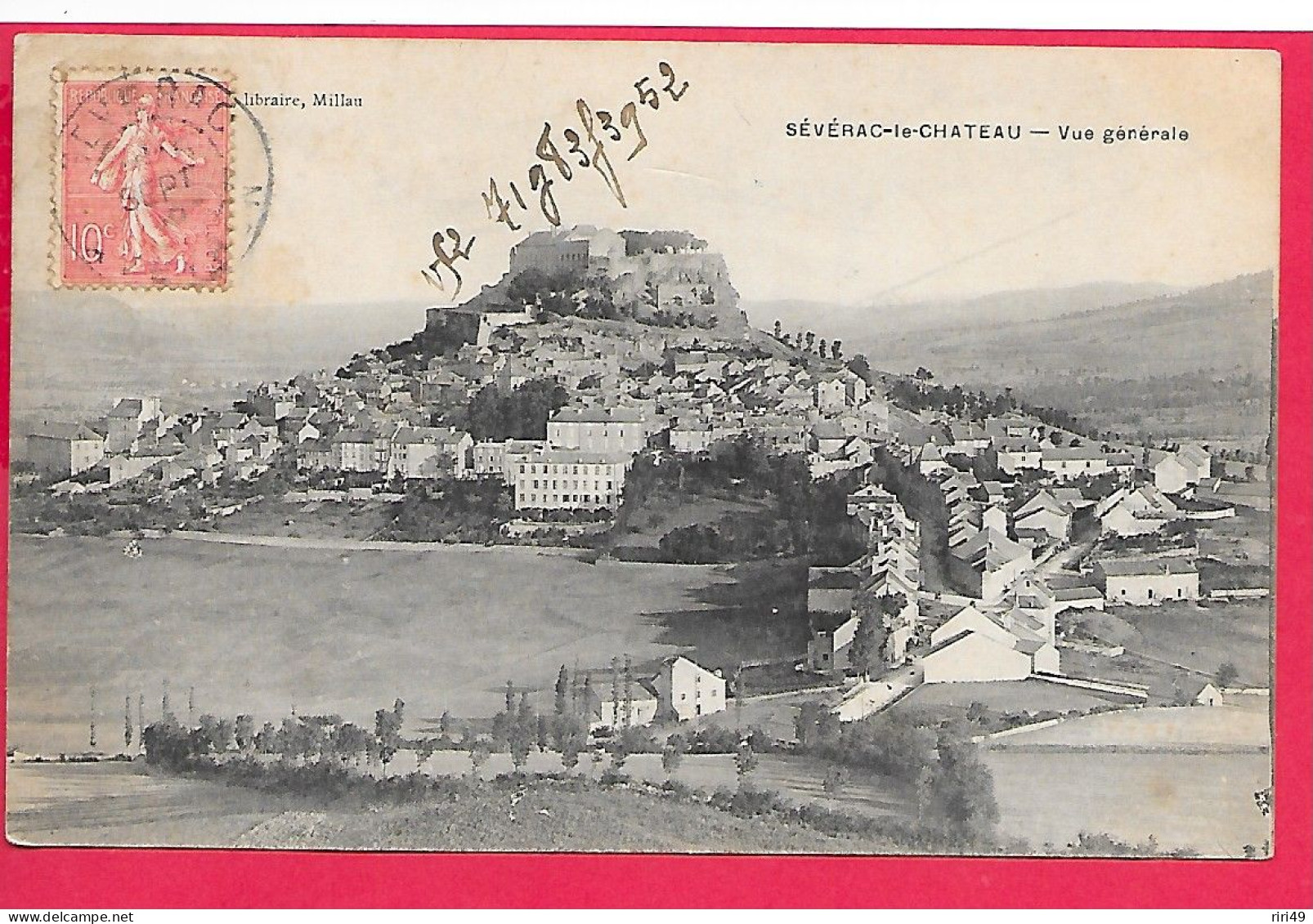 Cpa 12-Sévérac-le-Chateau, Vue Générale, Voyagée 1906 Ou 1916, Dos Divisé Et écrit, Voir Scannes - Andere & Zonder Classificatie