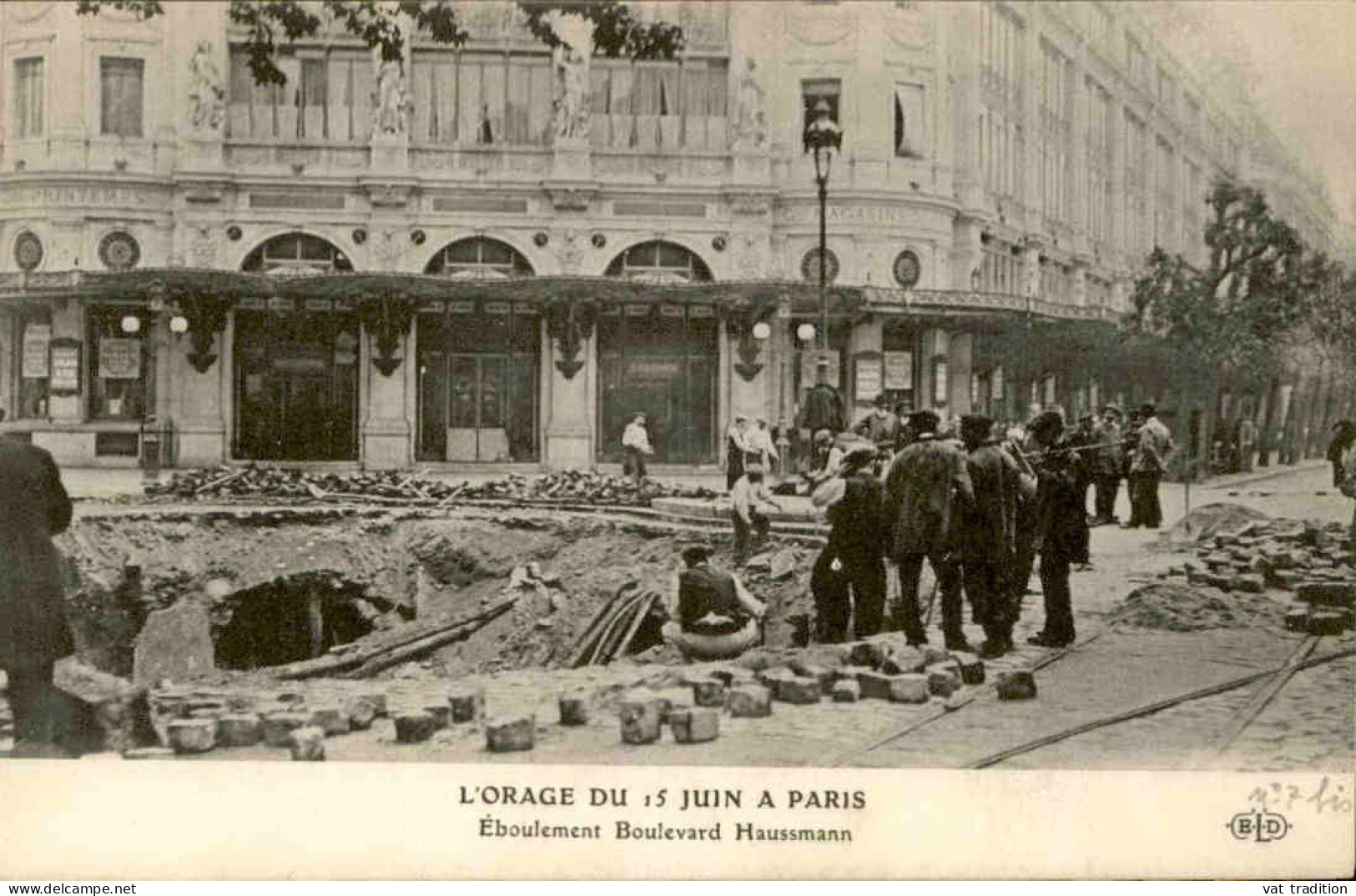 ÉVÉNEMENTS - L'Orage Du 15 Juin à Paris - Éboulements Boulevard Haussmann - L 146364 - Katastrophen