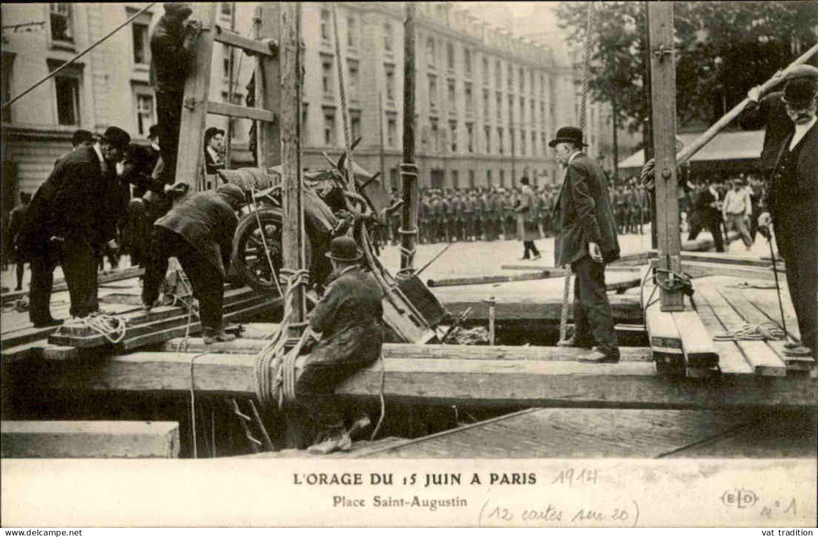 ÉVÉNEMENTS - L'Orage Du 15 Juin à Paris - Place St Augustin - L 146365 - Katastrophen