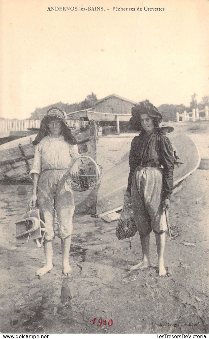 FRANCE - 33 - ANDERNOS LES BAINS - Pêcheuses De Crevettes - 1910 - Carte Postale Ancienne - Andernos-les-Bains