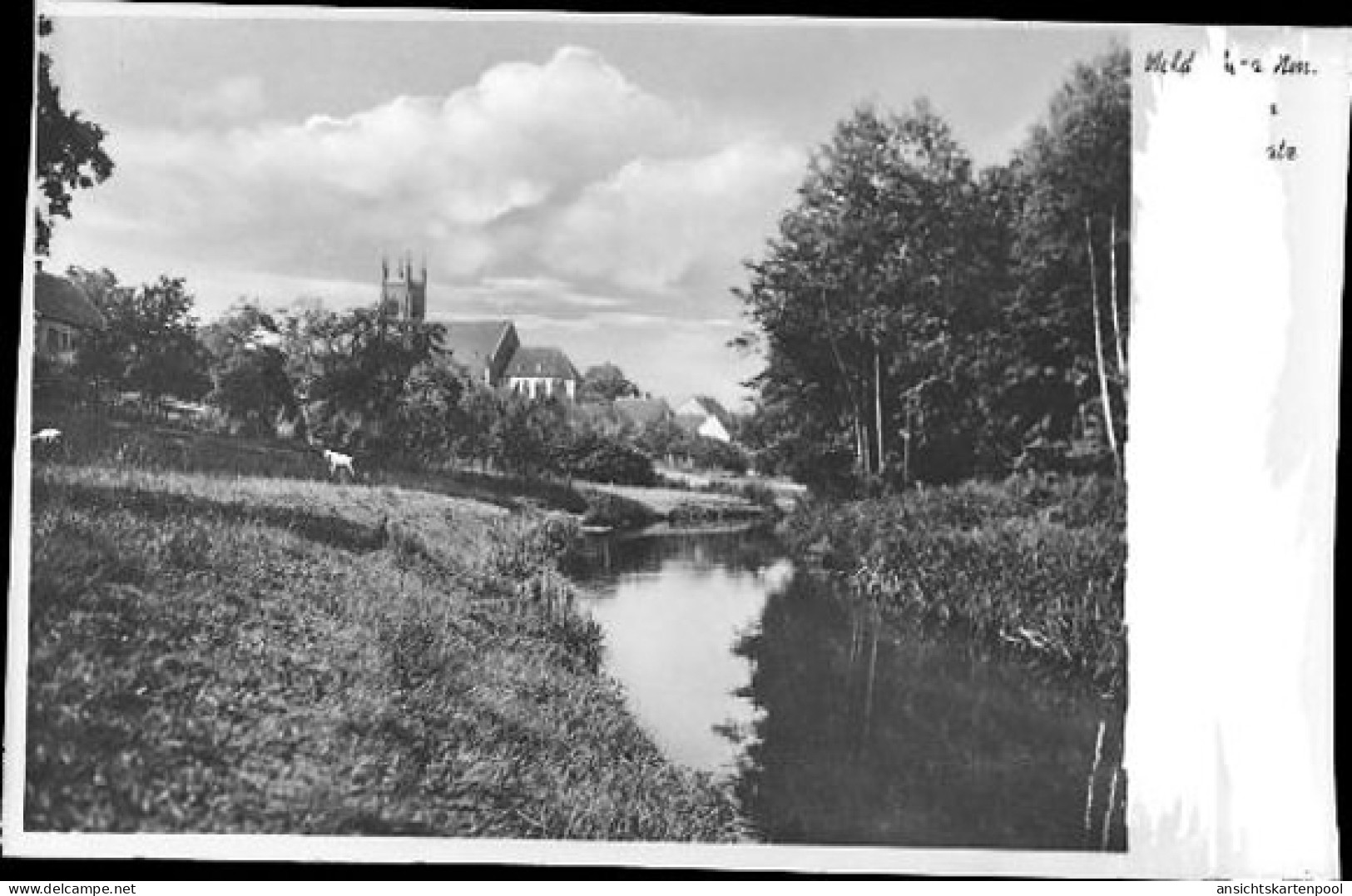 9 Negative Woldenberg Neumark, Straße, Kirche, Ruine - Neumark