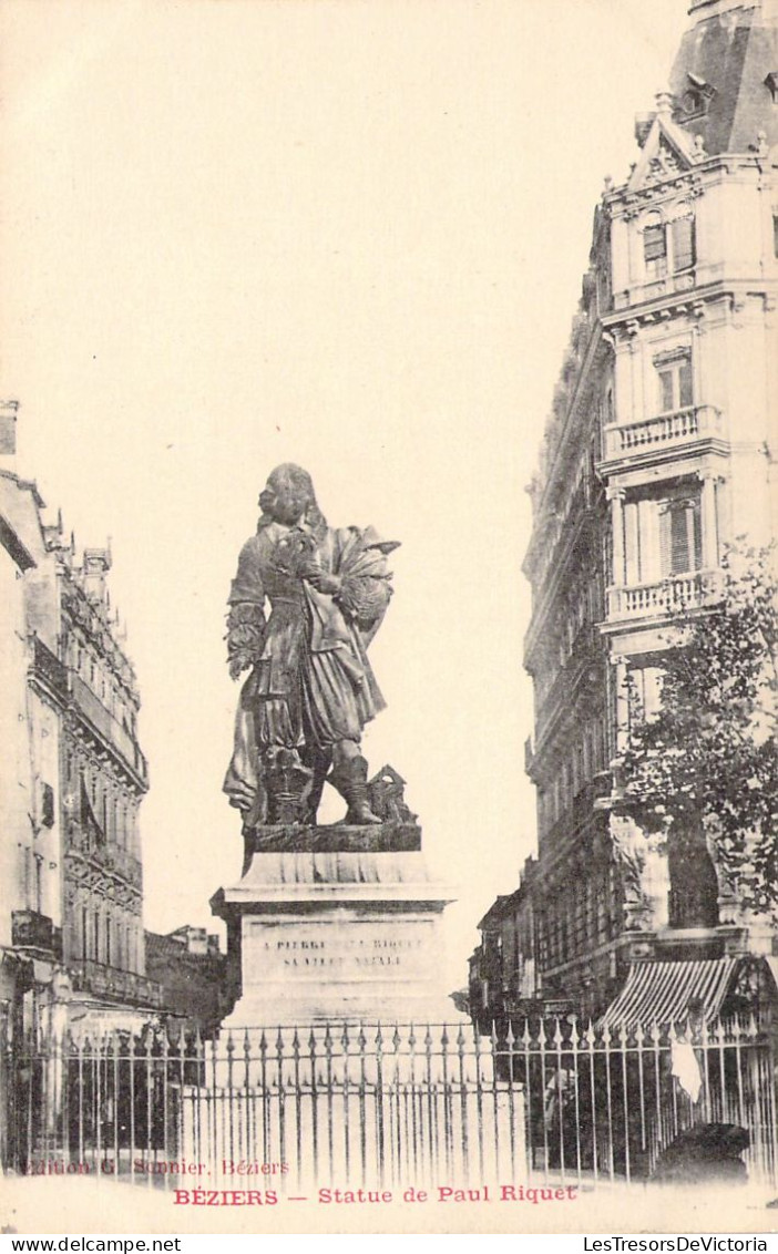 CPA - FRANCE - 34 - BEZIERS - Statue De Paul Riquer - Beziers