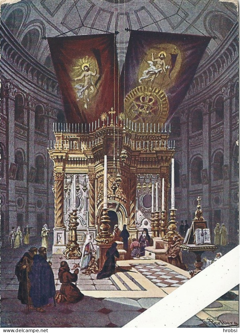 Israël,  Illustrateur Perlberg F, , Intérieur De L'Eglise Du Saint Sépulcre - Perlberg, F.