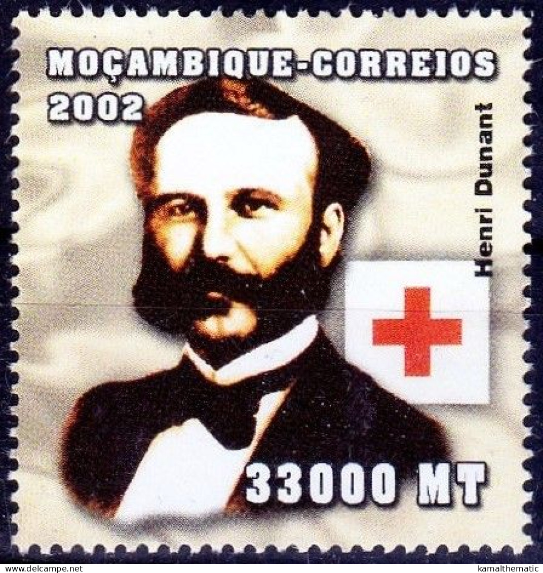 Henry Dunant, Nobel Peace, Red Cross, Mozambique 2002 MNH - Henry Dunant