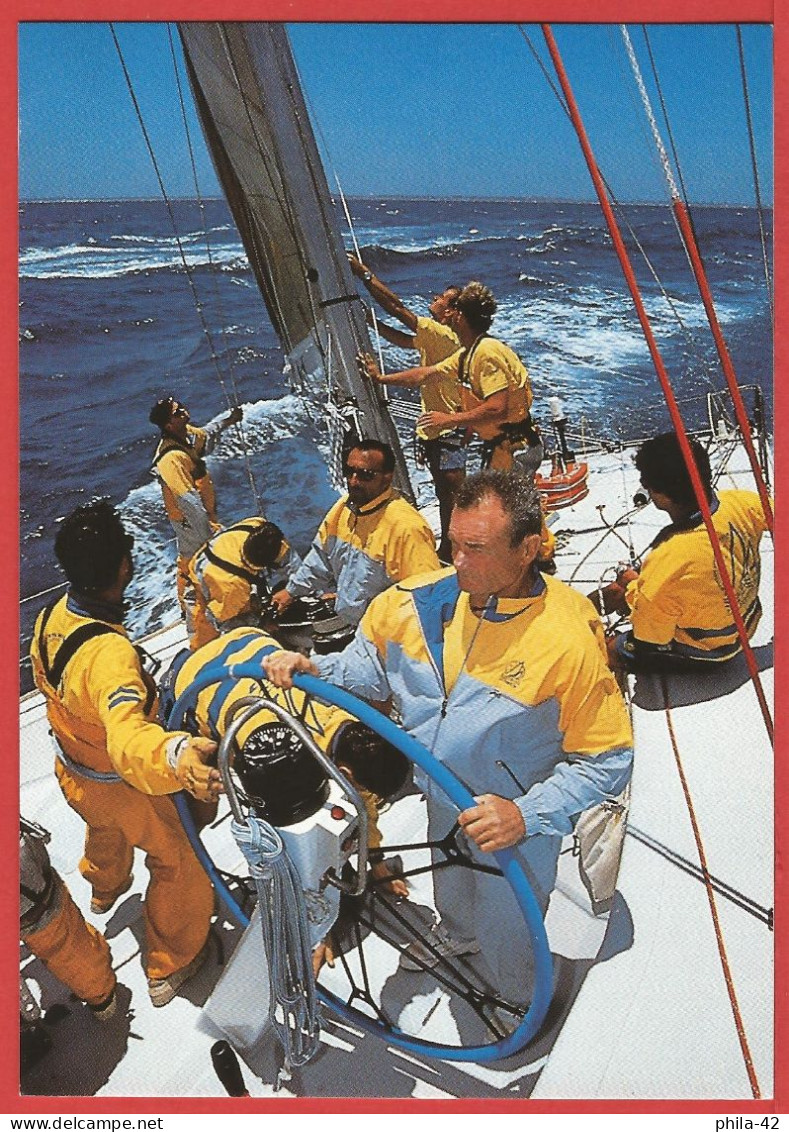 Eric Tabarly Sur Le Voilier La Poste Dans La Course Whitbread 93/94 - Carte Neuve TBE - Sportsmen